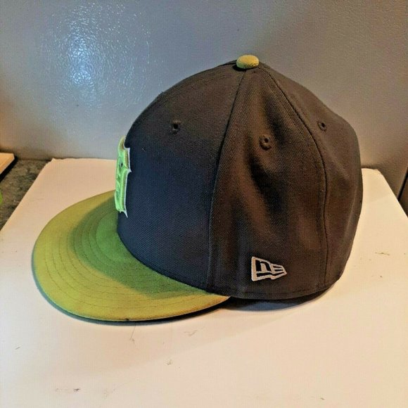 Detroit Tigers Hat Baseball Cap Fitted 7 1/2 New Era Gray Green MLB As Is - Picture 3 of 12